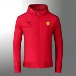 puma ferrari racing jacket red single color